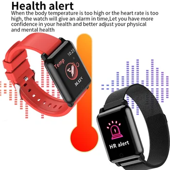 F54 Pametno Gledati Bluetooth Telesne Temperature, Merjenje Srčnega utripa, Krvnega Tlaka, Spremljanje Fitnes Tracker IP67 Nepremočljiva Šport Gledam