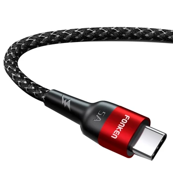 FONKEN 5A Kabel veliko polnjenje 40W USB C Žice Hitri Polnilnik Tipa C 1M za Samsung Huawei Xiaomi Polnilnih Kablov