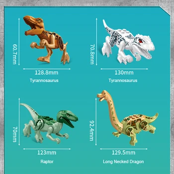 Forange Jurassic Dinozaver Park 2 Živali, Gradnjo Blokov z figuric Tyrannosaurus Raptor Opeke Otrok Darilo Igrače