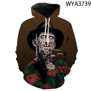 Freddy Krueger Jason In Michael Myers Halloween 3D Moški Ženske Otroci Hoodies Grozo Sweatshirts Vrhovi Kul, Pulover, Oblačila