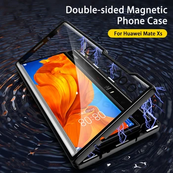 GKK Magnetni Adsorpcije Kovinski kovček Za Huawei Mate Xs Primeru Dvojno Steklo Polni zaščitni Pokrov Za Huawei Mate Xs Coque Fundas