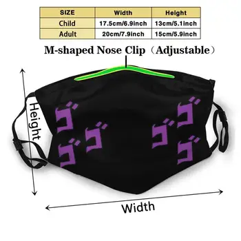 Grozeče maske za obraz Jojos Bizarre Adventure 3d Tiskanja za Večkratno uporabo Usta Masko Stroj Filter Proti Prahu Masko Preti