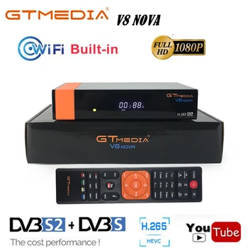 GTmedia V8 Nova 1080P HD DVB-S2 Satelitski TV Sprejemnik Vgrajen WIFI Digitalni Diktafon Standard H2.65 media TV BOX