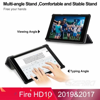 GZERMA Slim Case For Fire HD 10 Tablet 2017 2019 Smart Auto Zbudi Spanje Stojalo Pokrov Primeru Za Amazon Fire HD 10 10.1 Palčni Tablični računalnik