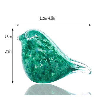 H&D Smaragdno Mini Ročno Izdelanih Steklenih Ptica Ustvarjalne Obtežilnik Za Papir Pihano Steklo Ptica Živalskih Figur Doma Dekoracijo Srčkan Darilo