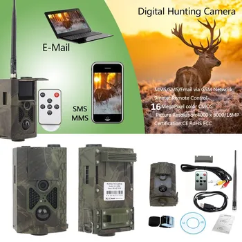 HC-550M MMS Pot cámara infrarroja Wildlife Video, foto 16MP 940nm cámaras de caza Cam Lovec seguimiento Ogled Cámara Past