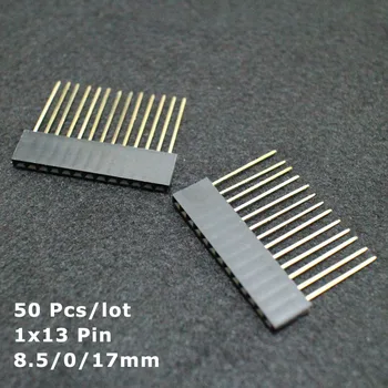 Hellotronics 50 Kos/Veliko 2.54 mm igrišču pozlačeni Zlaganje Glave za izdelavo Prototipov 1x13 Stackable Ženski Glavi za Arduino