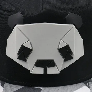 Hip hop ravno klobuk panda živali risanka klobuk kul moda street dance klobuk unisex baseball klobuk