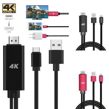 HIPERDEAL 1,8 m HDM Kabel USB Tip C-C HDMI 4K Kabel za HDTV Digitalni TV AV Adapter Za Samsung Galaxy Note 9 Mar28