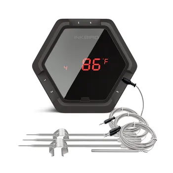 Inkbird IBT-6XS Magnetni, Design&Vrtljiv Zaslon Digitalni Bluetooth pod Nadzorom Termometer s 4/6 Sonde Raznovrstno Kuhanje
