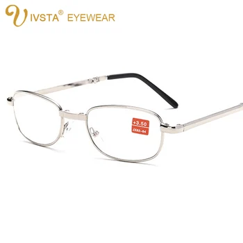 IVSTA Zložljive Kovinske Ženske Obravnavi očala zložljiva eyeglass okvirji za očala-za-vpogled +100 250 300 3.5 4.0 Slim Case Prenosni 031