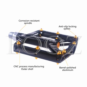 Izposoja 4 Ležaji Pedala Aluminij Zlitine Kolesa Pedal Ultra-tanek Design Cesto, MTB Pedali