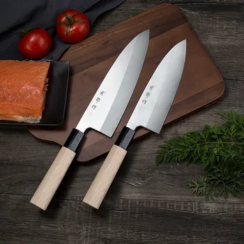 Japonski Visoko Ogljikovega Jekla Nož Za Ribe Filetiranja Sashimi Suši Rezanje Carving Kuhar Nož Cleaver Kuhanje Orodja