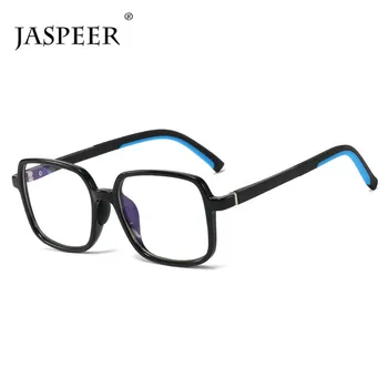 JASPEER TR90 Kvadratnih Otroci Računalnik Stekla Otrok Modra Svetloba Blokiranje Očala Mehko Prilagodljiv Okvir Fantje Dekleta Očala Goggle