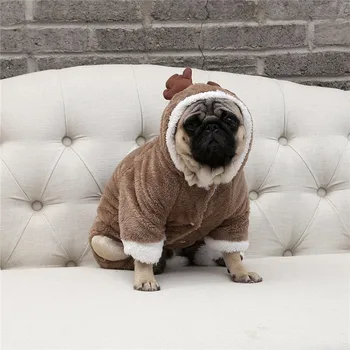 Jeseni In Pozimi Pes kostum barva Pug Dog Oblačila Cosplay Jelena Ovce Ljubljenčka Psa francoski buldog Božič Kuža Plašč