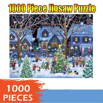 Jigsaw Uganke 500 Kosov Montaža Slike Božič Puzzle Igrače Za Odrasle, Otroško Otroke, Otroke Igre Izobraževalne Igrače#LR2