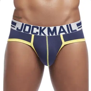 JOCKMAIL blagovne Znamke mens bikini, Geji, perilo, Seksi moški string bikini hlačnic cuecas calzoncillos hombre slip Bombaža moške spodnje hlače