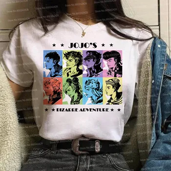 Jojos Bizarna Avantura majica s kratkimi rokavi ženske Harajuku Japonskih Risank anime T-Shirt Moda Ulzzang kul jojo Grafični korejski oblačila