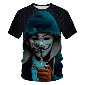 Joker Najnovejše 3D T-shirt 3D Poletje Modni T-shirt Tshirts Harajuku Ulične Grappige Oversize T-majica moška Oblačila