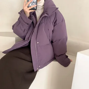 Juzhi 2020 pozimi padded jakna ženske kratke stand-up ovratnik korejski plašč svoboden elegantna kruh plašč 5 barv 9980