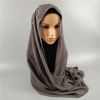 K26 visoke kakovosti pearl noge mehurček ChRiffon zaviti hidžab šal šal 180*75 cm, lahko izberete barve