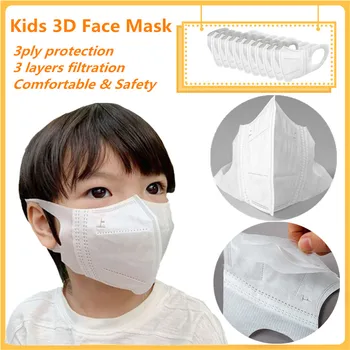 KADAD Razpoložljivi Otrok Masko Usta Maske za Otroke Dihalno Masko za Obraz Maska za 3 Plasti Filtra Usta Kape za Otroke