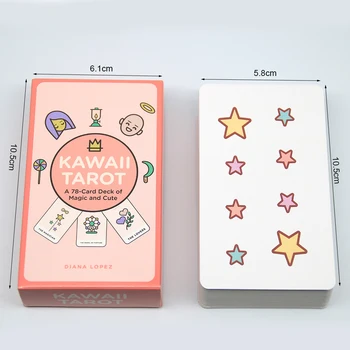 Kawaii Tarot 78 kart Magic in Srčkan Kartice PDF Vodnik Preverite vašo prihodnost kawaii slog z srčkan tarot krova