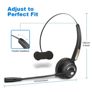 Klicni Center Bluetooth Slušalke BH520 Brezžične Slušalke Čez Glavo Hrupa Preklic Slušalke Za Tovornjak Vozniki Urad
