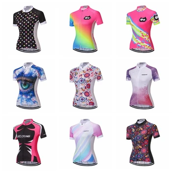 Kolesarski Dres Ženske kolo oblačila kolesarska vrh Ropa Ciclismo maillot Ženski MTB kratek rokav Team Racing T-shirt Športnih obrabe