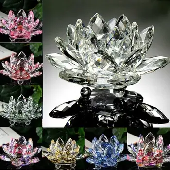 Kristalno Lotus Flower Stekla Evropske Poročne Fotografije Rekviziti Majhnimi Okraski, Darila Lotus Okraski Kristalno Dekoracijo