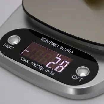 Kuhinja Lestvice Hrane Peko Teža Digitalni LCD Elektronski merilni Lestvici 10 kg(srebrni)