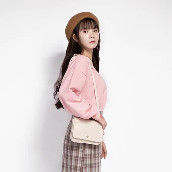 Kvadratek vrečko 2019 novi korejski platno vrečko slung ženska Japonski poletje majhno vrečko