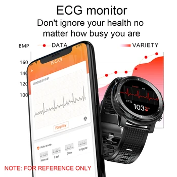 L15 Pametno Gledati Moške Srčni utrip, Krvni Tlak Kisika EKG Zdravje Tracker IP68 vodotesen Fitnes Šport ura z LED svetilko