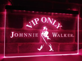 LA438 - VIP Le Johnnie Walker Viski LED Neon Luči Prijavite doma dekor obrti