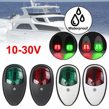 LED Navigacijska Luč 10V-30V Signal Opozorilo Vodotesno Svetilko Desnem Boku Svetlobe Za Morske Jahte Tovornjak Priklopnika Van