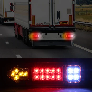 LEEPEE 12V 24V LED Rep Luči Obračanje Luči, Stop Luči, Vključite Opozorilne luči Za Prikolico Tovornjaki Tovornjak Avto Lahka Montaža