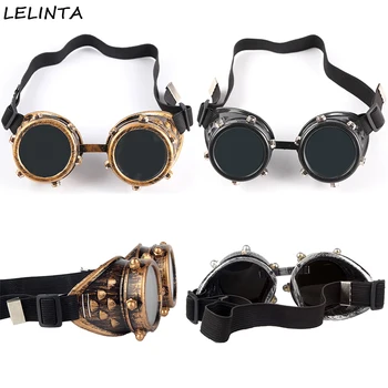 LELINTA Vijak matica Dekoracijo Letnik Steampunk zaščitna Očala, Očala za Varjenje Punk Gothic Cosplay Varjenje Stranka