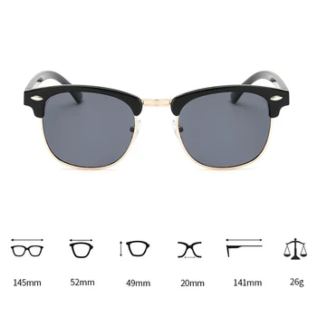 LEONLION Pol Kovinska sončna Očala Moški Ženske blagovne Znamke Oblikovalec Očala, Ogledalo Sonce Modni Očala Gafas Oculos De Sol Classic