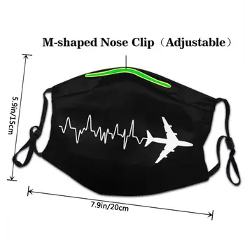Letala Pilot Srčni Utrip Non-Enkratno Usta Masko Moških Letalec Anti Meglica Dustproof Masko Zaščitni Pokrov Respirator Žarilna