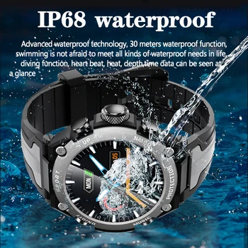 LIGE 2021 Novo Pametno Gledati Moške Bluetooth Predvajalnik Glasbe IP68 Vodotesen Srčni utrip, Krvni Tlak Monitor Športih na Prostem Smartwatch