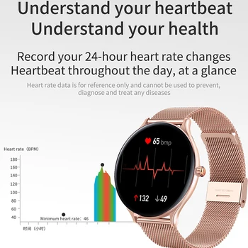 LIGE Nova Pametna ura Ženske srčni utrip, Krvni tlak nepremočljiva šport gledajo moški Fitnes tracker Za Ios Android pametne ure