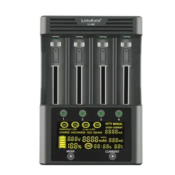 Lii-600 Polnilnik LCD 3,7 V 18650 26650 21700 26700 AA AAA NiMH baterije litij-Polnilnik Z Zaslonom 12V2A Adapter