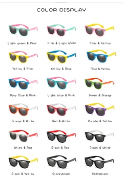 LongKeeper Ogledalo Otroci sončna Očala z ohišjem, Fantje Dekleta Polarizirana Silikonski Varnost sončna Očala Darilo Za Otroke, Otroška UV400 Gafas