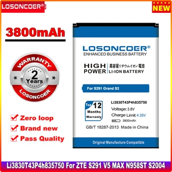 LOSONCOER 3800mAh Li3830T43P4h835750 Baterija Za ZTE Grand S2 S291 V5 MAX N958ST S2004 Baterija+ Številko za Sledenje