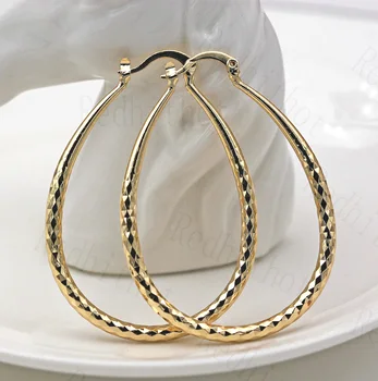 Luksuzni Hoop Uhani za Ženske Zlata Barva Geometrijske oblike Uhan Trendovski Nakit za Obletnico Poroke Darilo