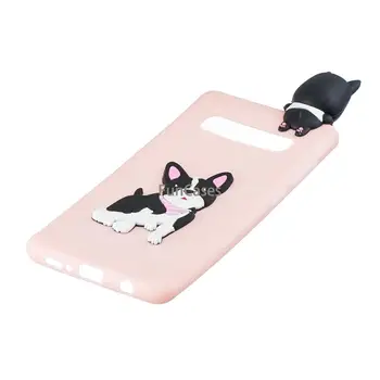 Luštna Mickey Minnie Mačka pes Primeru Telefon Za Samsung Galaxy S10-5G Risanka Lutka Hrbtni Pokrovček Coque panda samorog Za Samsung S10-5G