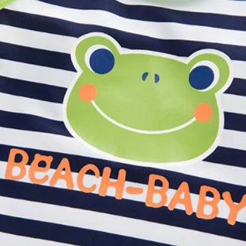 Malčka, dojenčkov, otrok, kopalke otroci kopalke risanka trak žaba design rokav enega kosa kopalke otrok plaži oblačila