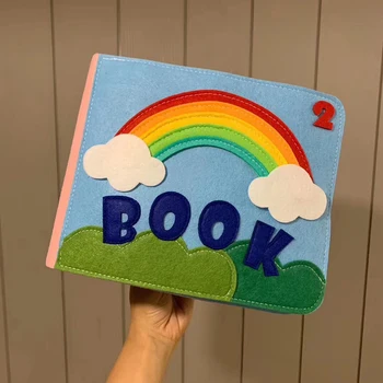 Mavrica 3D Otroška Krpo Knjiga Praksi Strani Zgodnjega Učenja Izobraževanja Tiho Knjige Mehka Stroj Pojavljati Starš-Otrok Interakcije Knjiga
