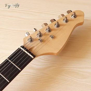 Mavrične barve, 6 string polno trdna basswood telesa električna kitara 39 palčni sohigh sijaja konča guitare electrique