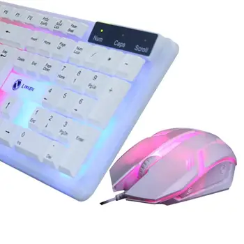 Mehanske Tipkovnice In Miške, komplet z LED RGB Osvetljen Gaming Tipkovnica Podobne Ergonomsko Za PC Gamer